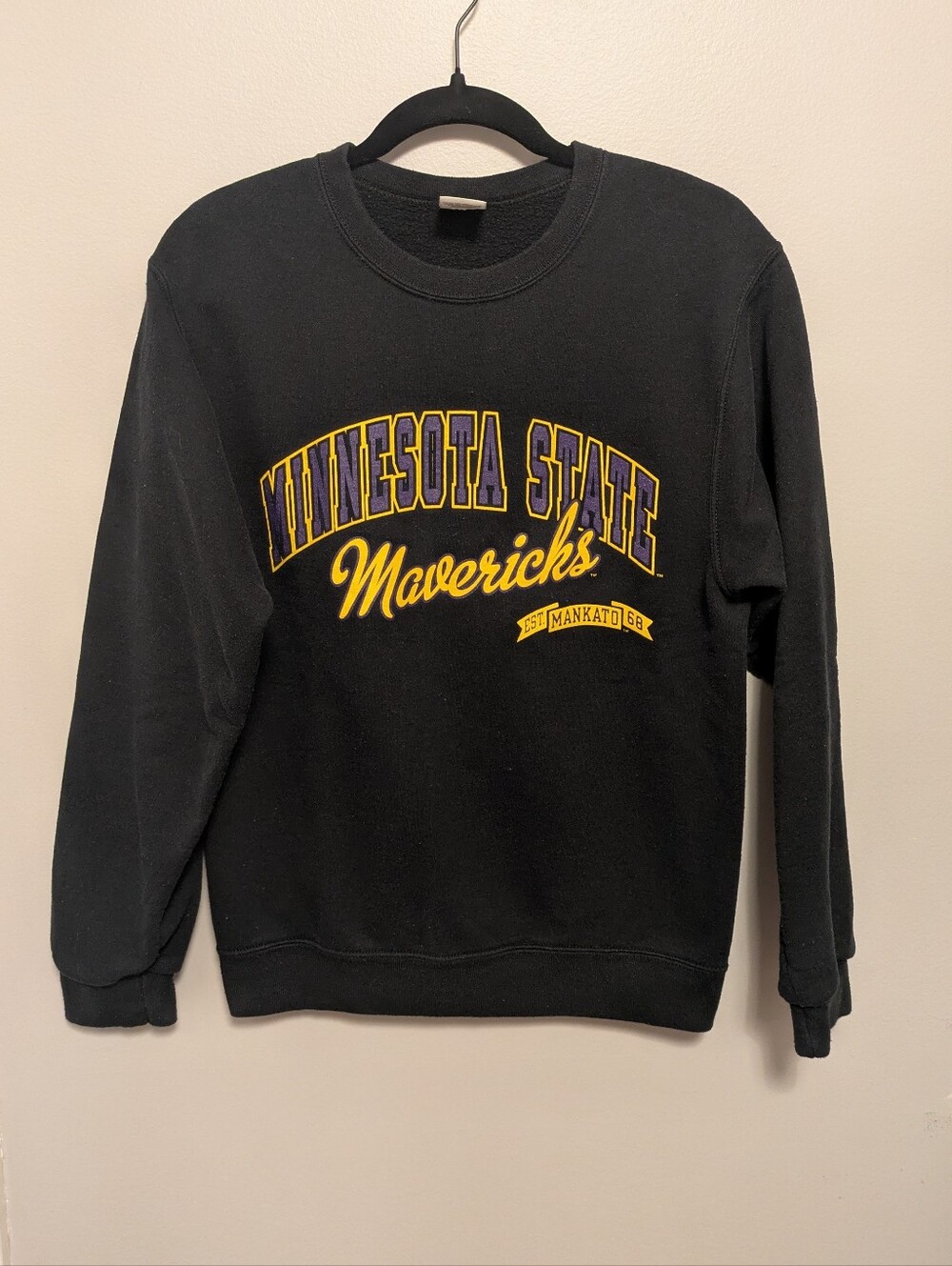 MNSU Mankato Black Crew Neck Sweatshirt